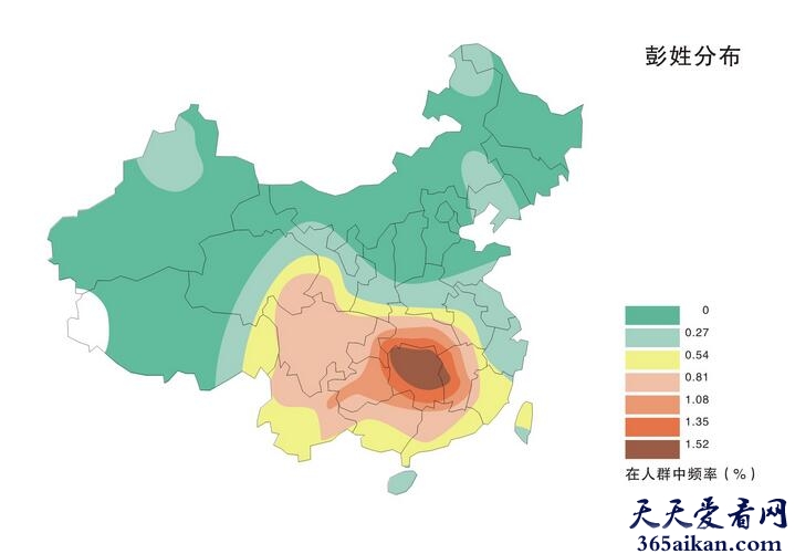 彭姓在《百家姓》中排名如何？彭姓的分布又是怎样的？