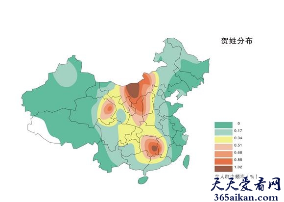 贺姓在《百家姓》中排名多少？贺姓的人口分布详情