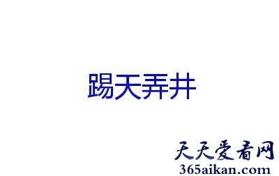 踢天弄井是什么意思？踢天弄井造句怎么造？