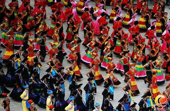 彝族舞曲:动作优美彝族彝族达体舞