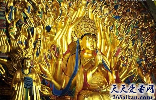 西方三圣之千手观音图片赏析