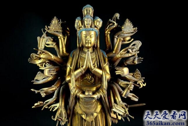西方三圣之千手观音图片赏析
