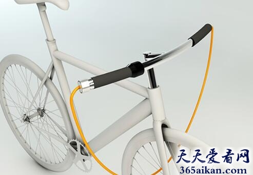 最新颖的设计：自行车把手锁，隐藏的的密码解锁