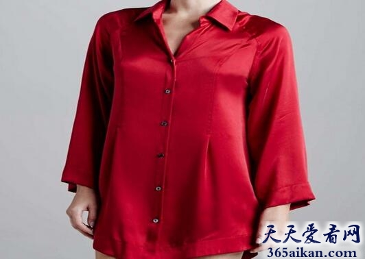 Donna Karan的魅力丝绸钮扣前睡眠衬衫