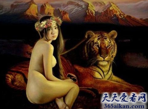 世界上最奇特的艺术家，老艺术家请女儿当裸模画出东方神女山鬼系列！