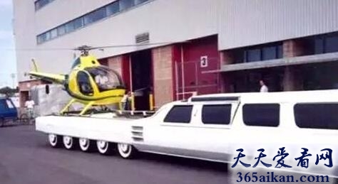 世界上最长的汽车，可以停靠直升机汽车