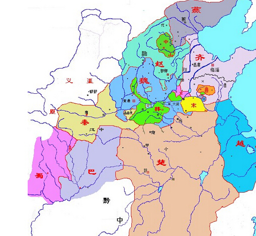 秦朝地图 秦朝时期中国地图.jpg