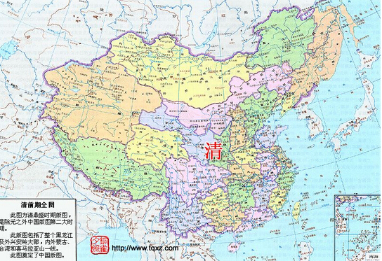 清朝地图：清朝地图全面版图