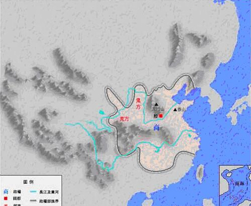 商朝地图——中国古代商朝地图全图