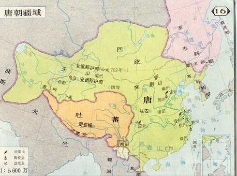 唐朝地图：中国古代唐朝疆域