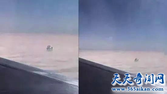 欧洲乘客飞机上拍到云上站着人 专家分析发现照片竟然是真的